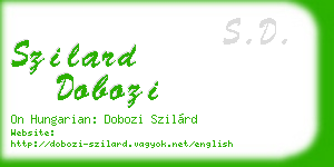 szilard dobozi business card